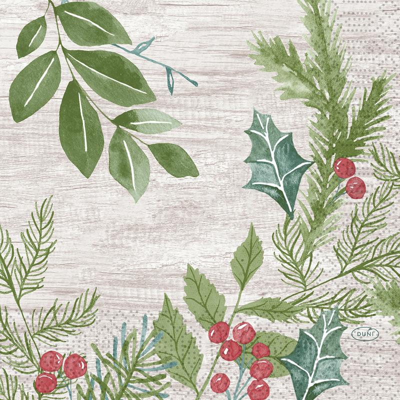 Duni Servetten Winter Greenery 33x33cm | Duni