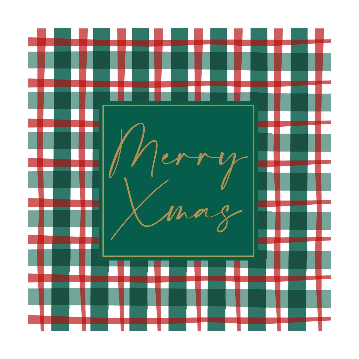 Duni Servetten Xmas Check 33x33cm | Duni