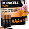 Duracell Plus AAA batterijen 4 stuks