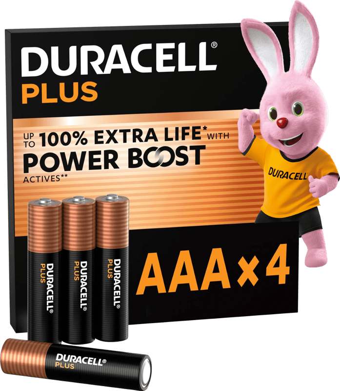 Duracell Plus AAA batterijen 4 stuks