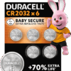 Duracell Specialty CR2032 lithium knoopcelbatterijen 3V 6 stuks