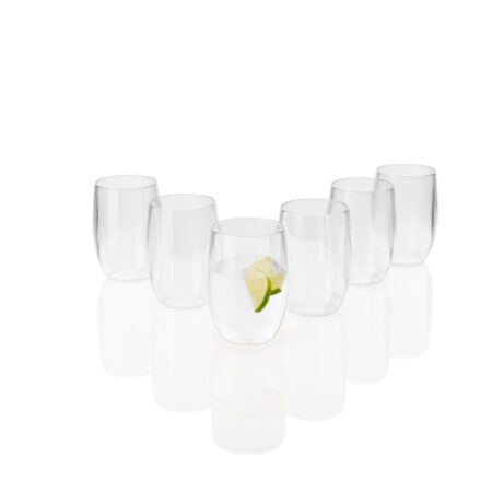 6 kunststof glazen (Waterglazen