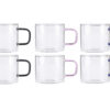 Glazenset met gekleurde handgrepen / Theepot met zeefinzet (Espressokopjes set van 6)