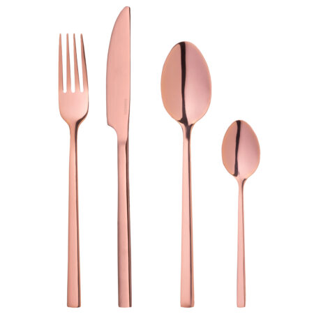 RVS bestekset 16-delig (Roségoud)