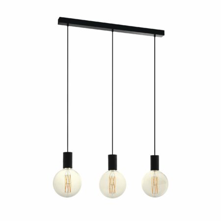 Hanglamp Pozueta black E27 3x 40Wtt