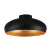 plafondlamp Mogano staal zwart/ goud