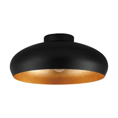 plafondlamp Mogano staal zwart/ goud