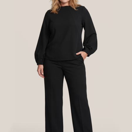 Elisa Top Zwart Maxi