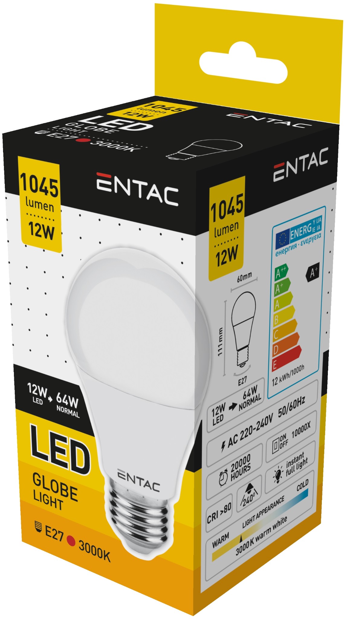 Entac LED lampen E27 1045lm peer | Entac