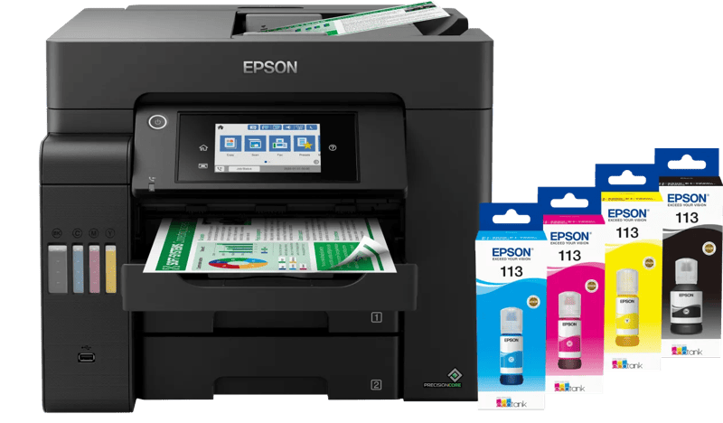 Epson EcoTank ET-5805 + 1 set extra inkt