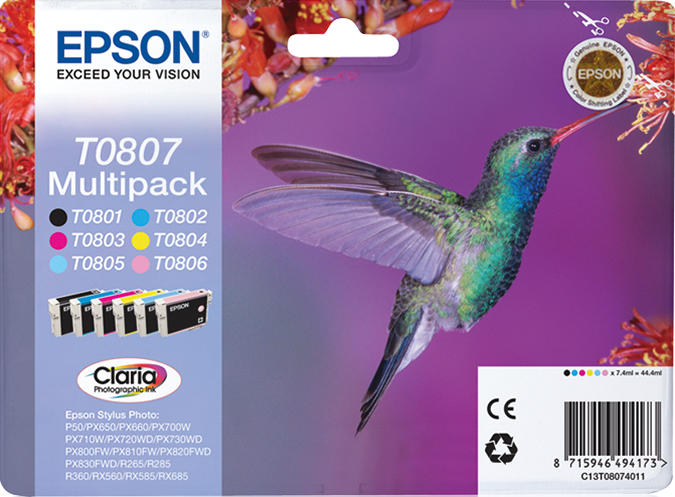 T0807 Multipack 6-kleuren