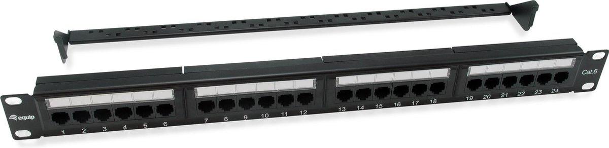 19" 24-poorts Patch Paneel CAT6 1U