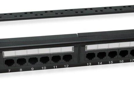 19" 24-poorts Patch Paneel CAT6 1U
