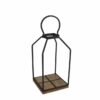 Etagere "Mike" S naturel/zwart hout/metaal 13x13x33cm