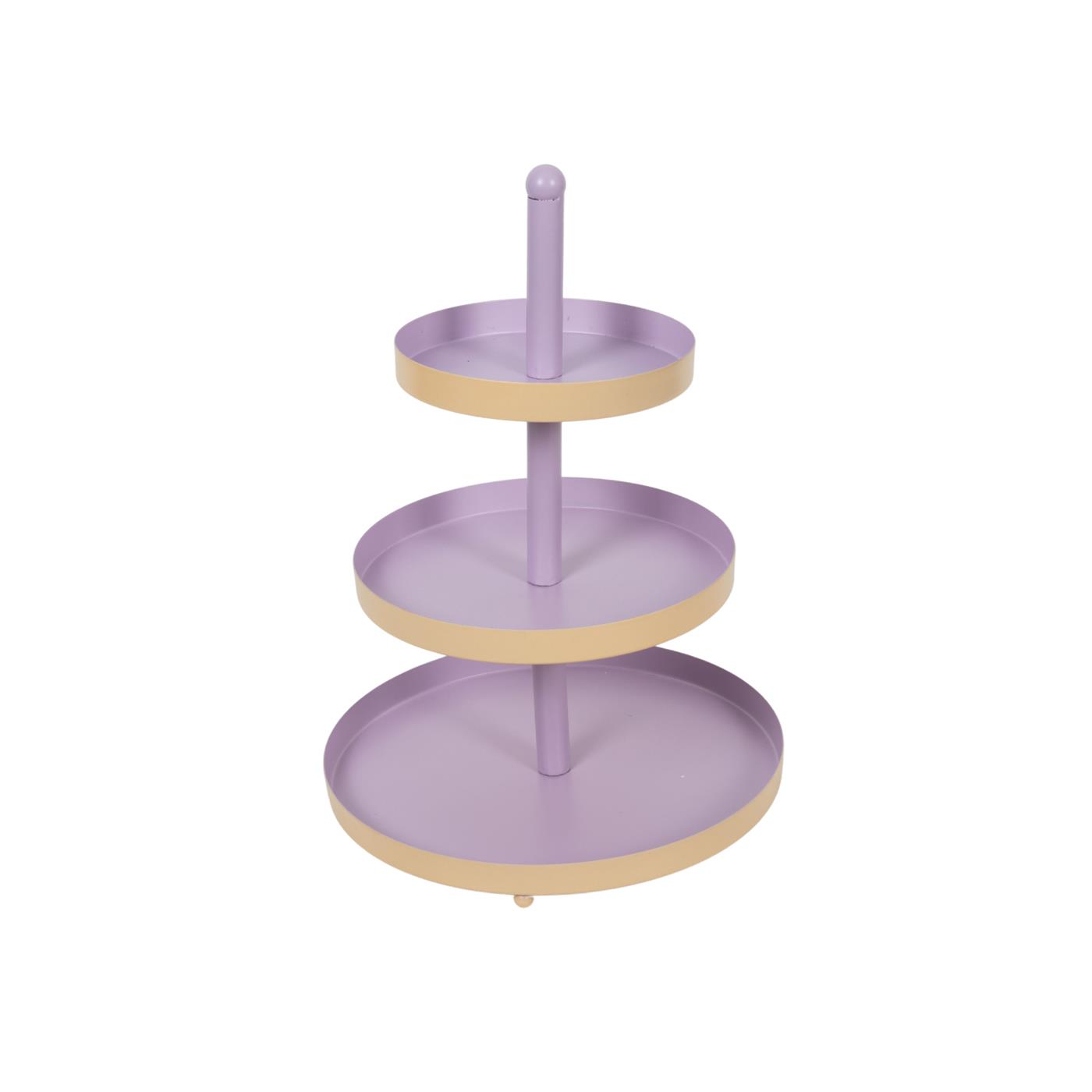 Etagere metaal 3-laags Ø25xh35cm | Merkloos