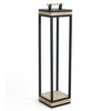 Carre XL Vloerlamp - Pickled teak - Zwart