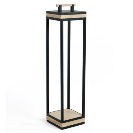 Carre XL Vloerlamp - Pickled teak - Zwart