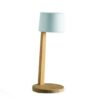 Gaia Oplaadbare Tafellamp - Teak - Bianco - Wit
