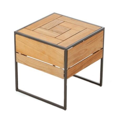 Oplaadbare Tetris Vloerlamp - Teak - Coffee Brown - Bruin