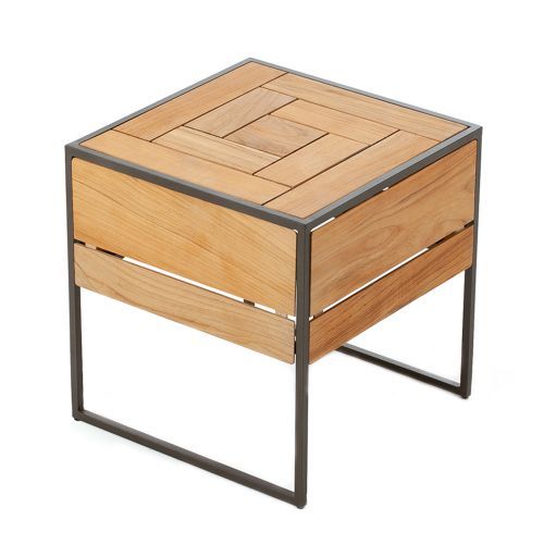 Oplaadbare Tetris Vloerlamp - Teak - Coffee Brown - Bruin