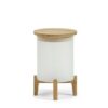 Shake Vloerlamp - Teak - Mat plexiglas - Wit