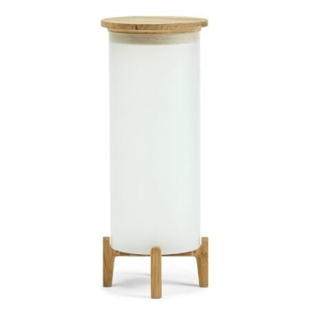 Shake XL Vloerlamp - Teak - Mat plexiglas - Wit