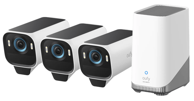 EufyCam S3 Pro 3-Pack + HomeBase 3