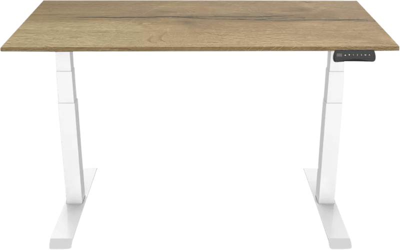Euroseats Elektrisch Zit Sta Bureau 140 x 80 Wit/Eiken