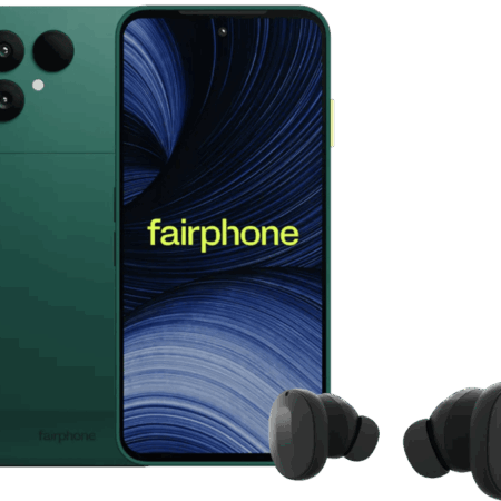 Fairphone 6+ 256GB Groen 5G + Fairbuds Wireless Zwart