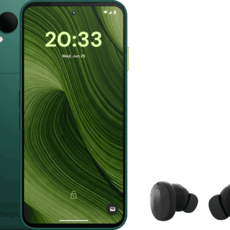 Fairphone 6 256GB Groen 5G + Fairphone Fairbuds True Wireless Earbuds Zwart