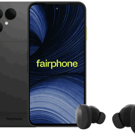 Fairphone 6+ 256GB Zwart 5G + Fairbuds Wireless Zwart