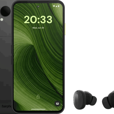 Fairphone 6 256GB Zwart 5G + Fairphone Fairbuds True Wireless Earbuds Zwart