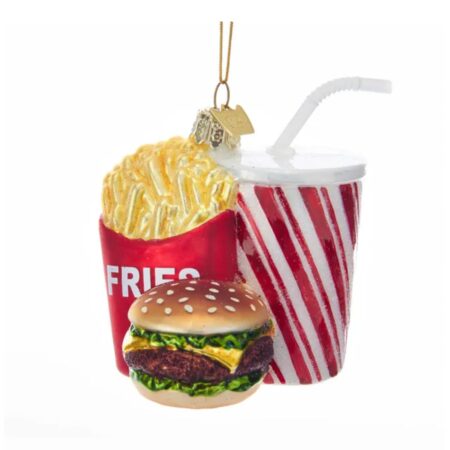 Fast Food Combo Glazen Kerst Ornament | Fiftiesstore