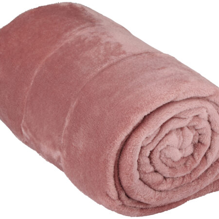 Flanellen plaid in roze 200x150cm
