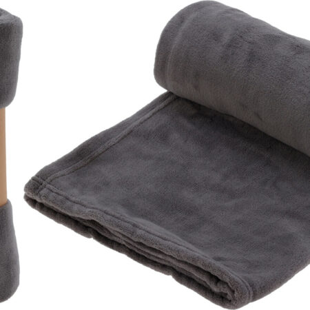 Fleece deken 125x150cm grijs
