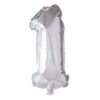 Folie ballon nummer '1' zilver 40cm | Globos