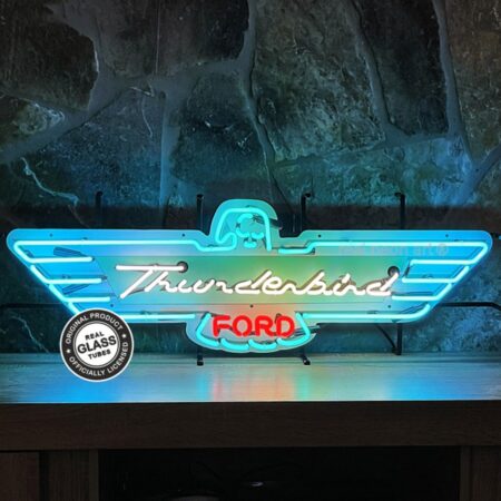 Ford Thunderbird Logo Neon Verlichting 101 x 34 cm - Turquoise
