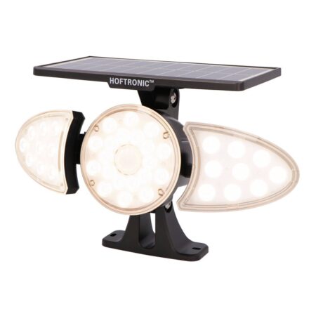 Fulco - LED Solar Wandlamp - Incl. Bewegingssensor - 3000K Warm wit - IP65 Waterdicht - Kantelbaar - Zonne energie | HOFTRONIC
