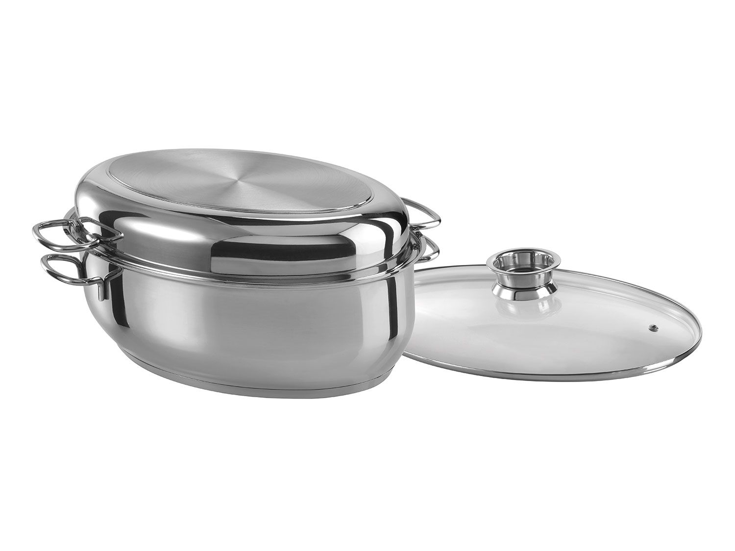 RVS braadpan ovaal 38 cm