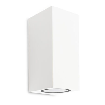Geo Up en Down Muurlamp Wit met Lichtsensor LED