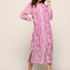 Georgia Streep Jurk Offwhite / Roze