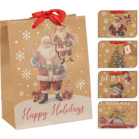 Geschenktas kerst klein 4ass | Merkloos