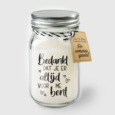 Geurkaars in glas - Bedankt | Paperdreams