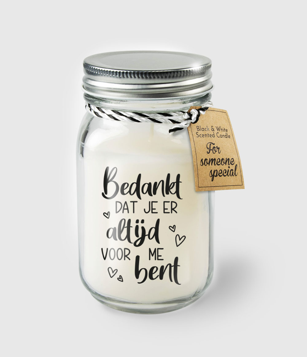 Geurkaars in glas - Bedankt | Paperdreams