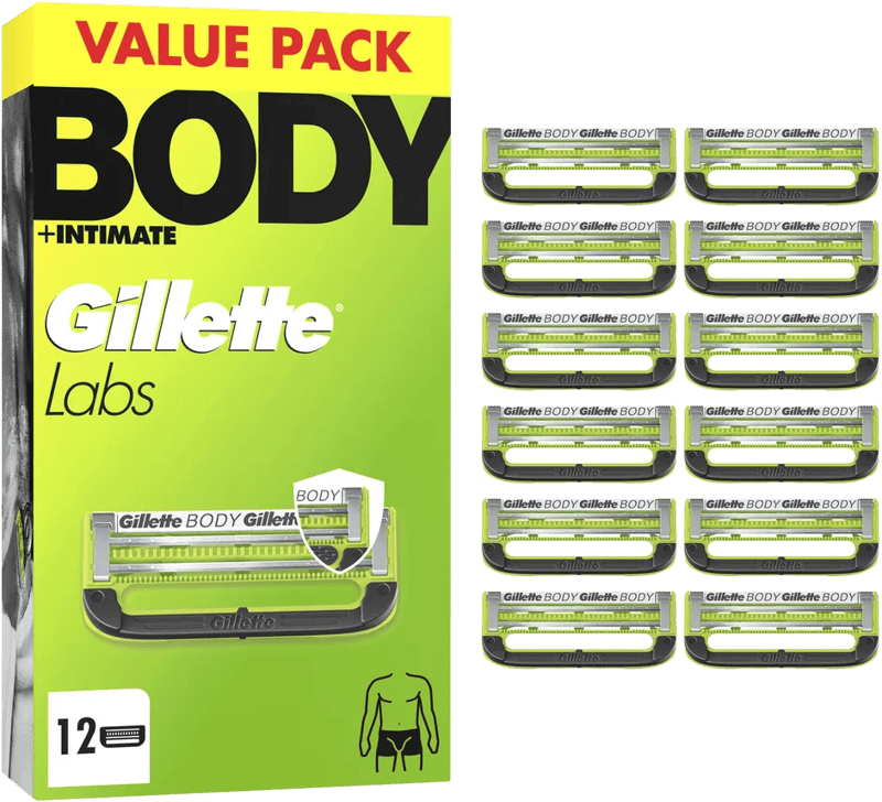 GilletteLabs Body Navulmesjes (12 stuks)