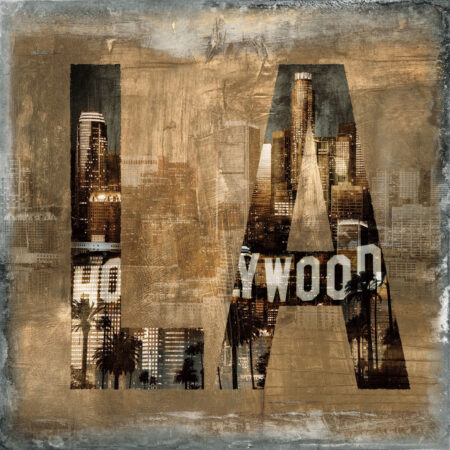 Glasschilderij LA Hollywood