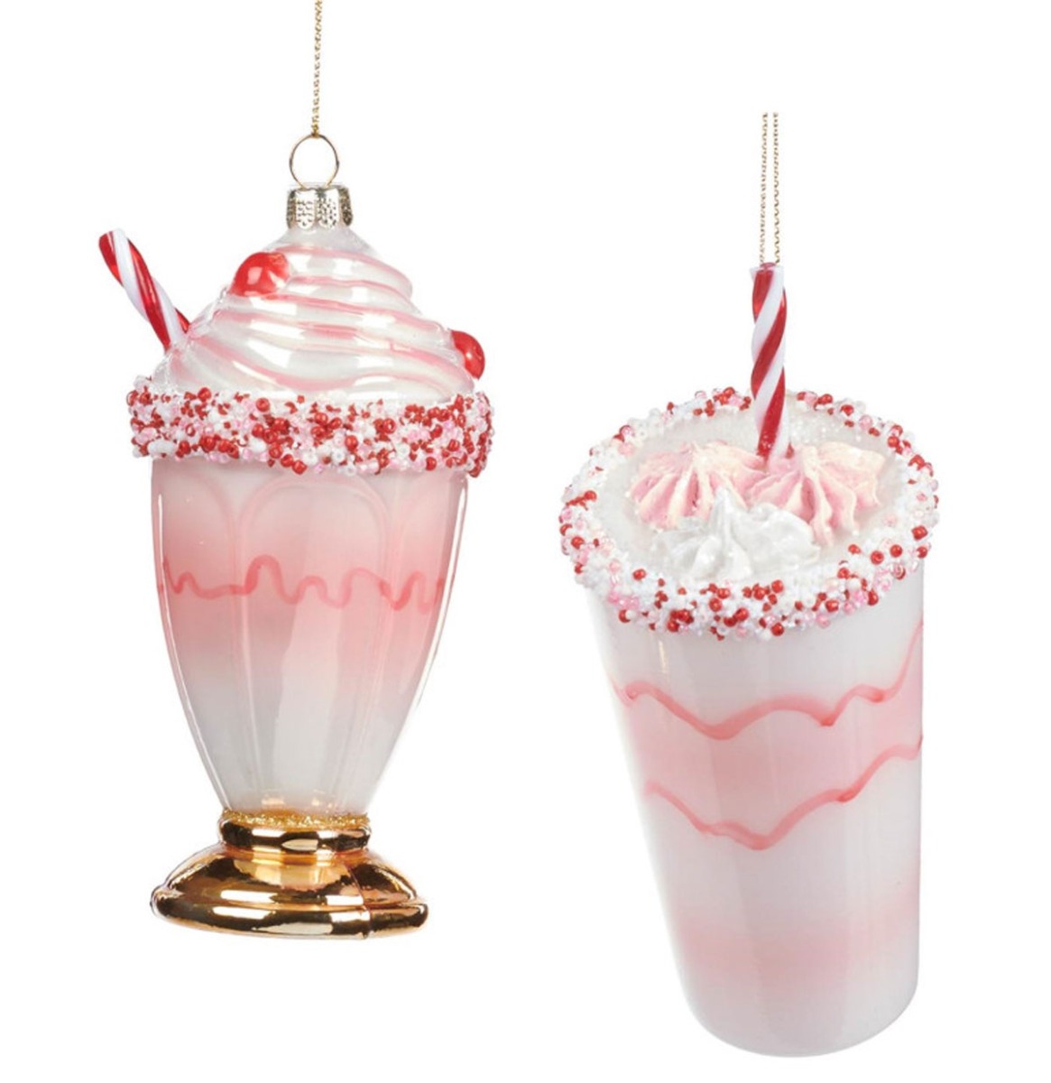 Glazen Milkshake Kerstornamenten 14