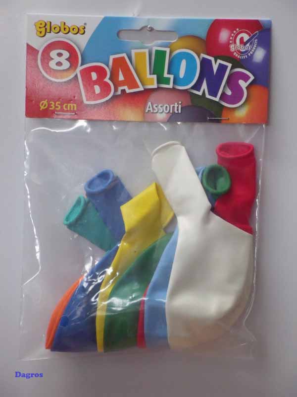 Globos superballonnen mix Ø35cm zak a 8s | Globos