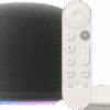Google Home Speaker Grijs Duo Pack + Google TV Streamer 4K