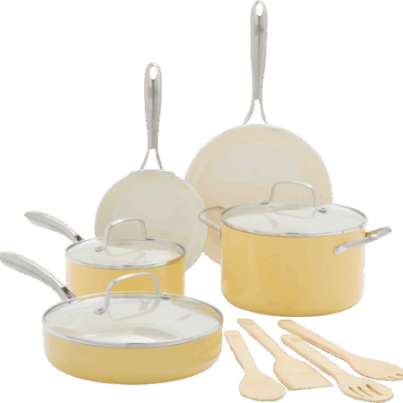 GreenLife Artisan Pannenset 12-delig Geel
